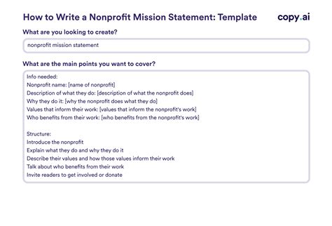 non profit mission statement template|How to Write a Nonprofit Mission Statement (With Examples.
